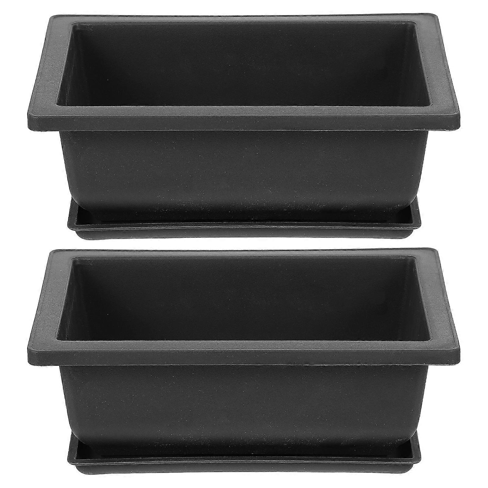 Plastic Flower Container Practical Plant Pot for Gardening 3Pcs Set