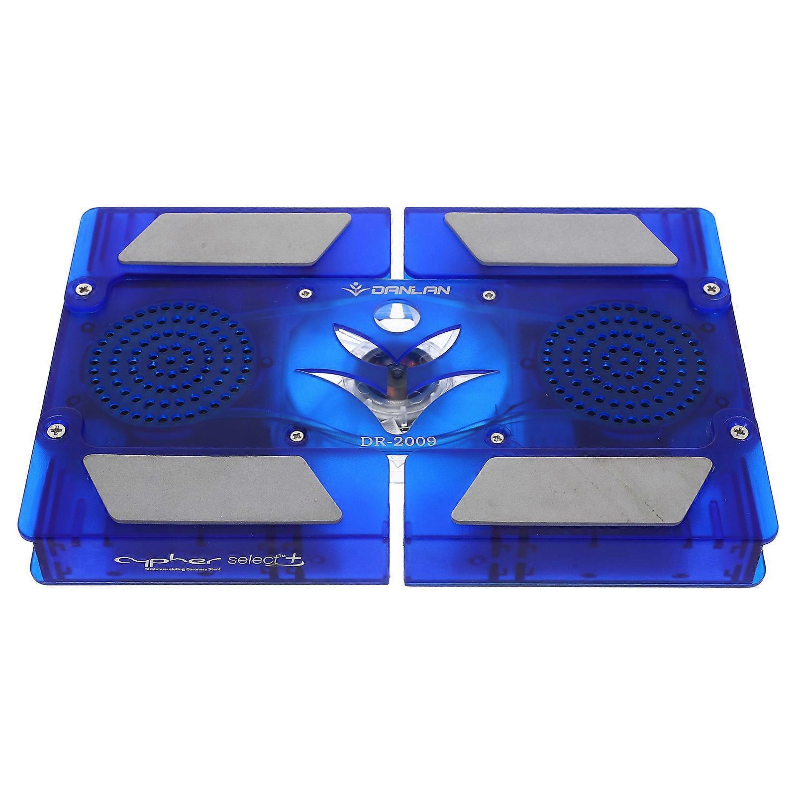 Support de refroidissement pour ordinateur portable avec 4 ventilateurs pliables et éclairage LED