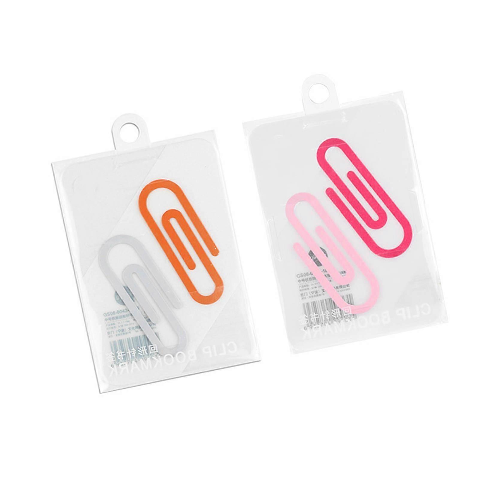 Assorted Color Paper Clips Eight Pcs Stylish Iron Paper Clips for Document Holding Home Use Organization