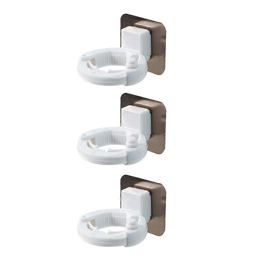 Shower Gel Bottle Bracket Wall-Mounted Storage Holders 9Pcs White