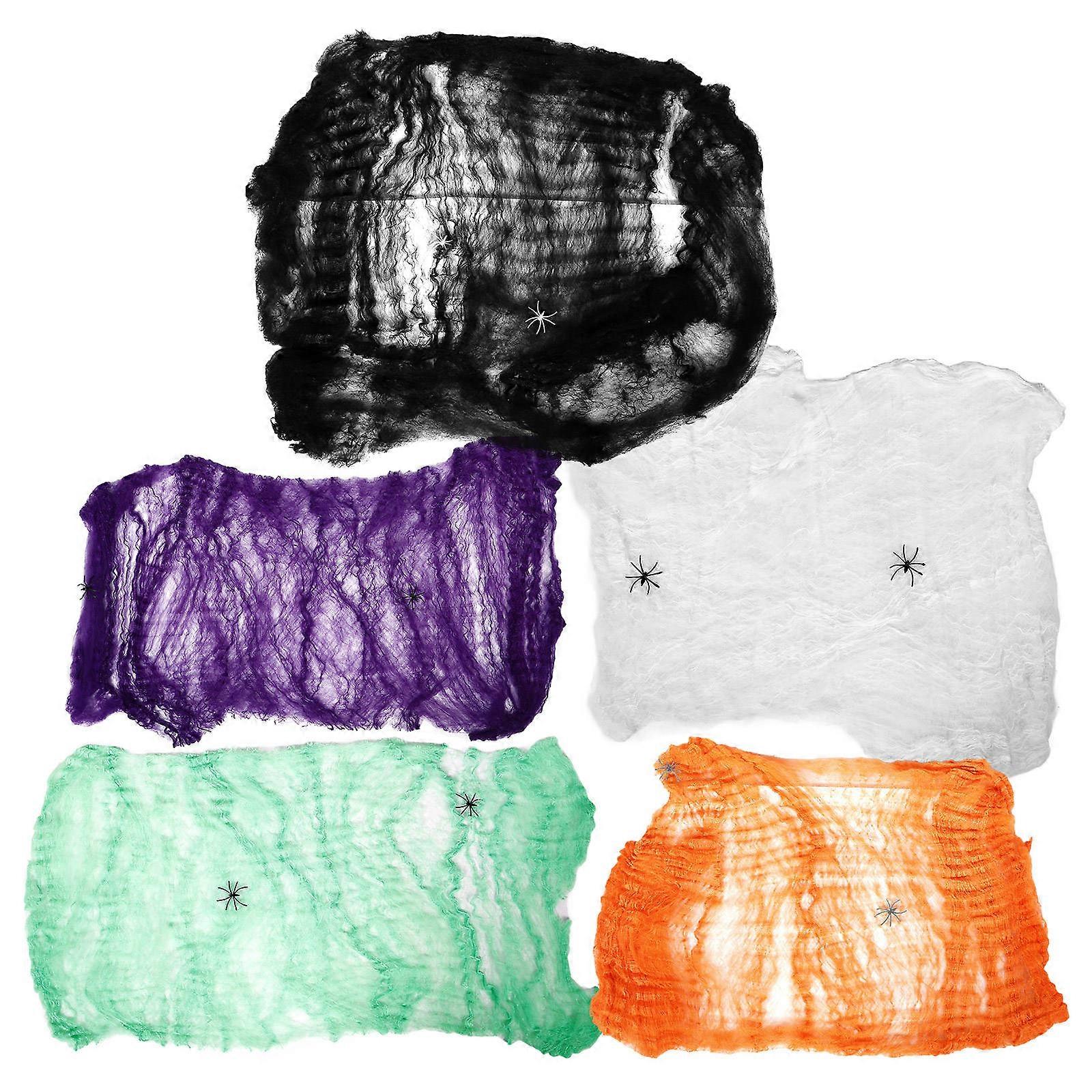 Halloween Spider Web Party Decoration with 15Sets Stretchy Cobweb