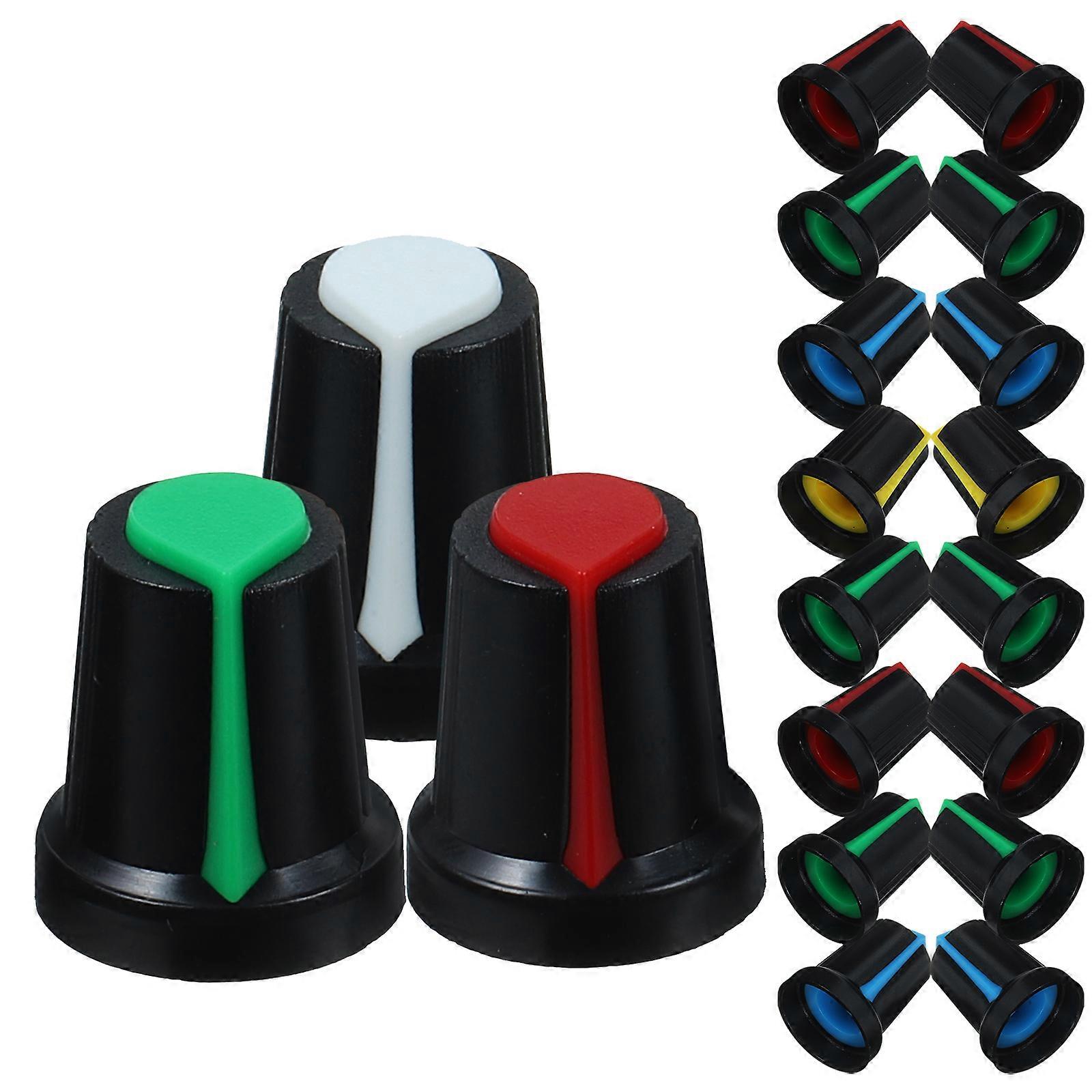 Guitar Sound Knobs Potentiometer Caps 100 Pcs For Music Performance 1.4X1.4X1.5 Cm Plastic Rotary Knob Replacement Parts