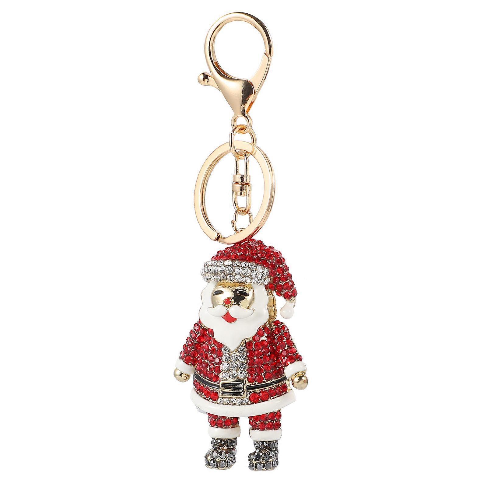 Christmas Keychain Santa Clause Alloy Key Chains for Keys 1Pcs