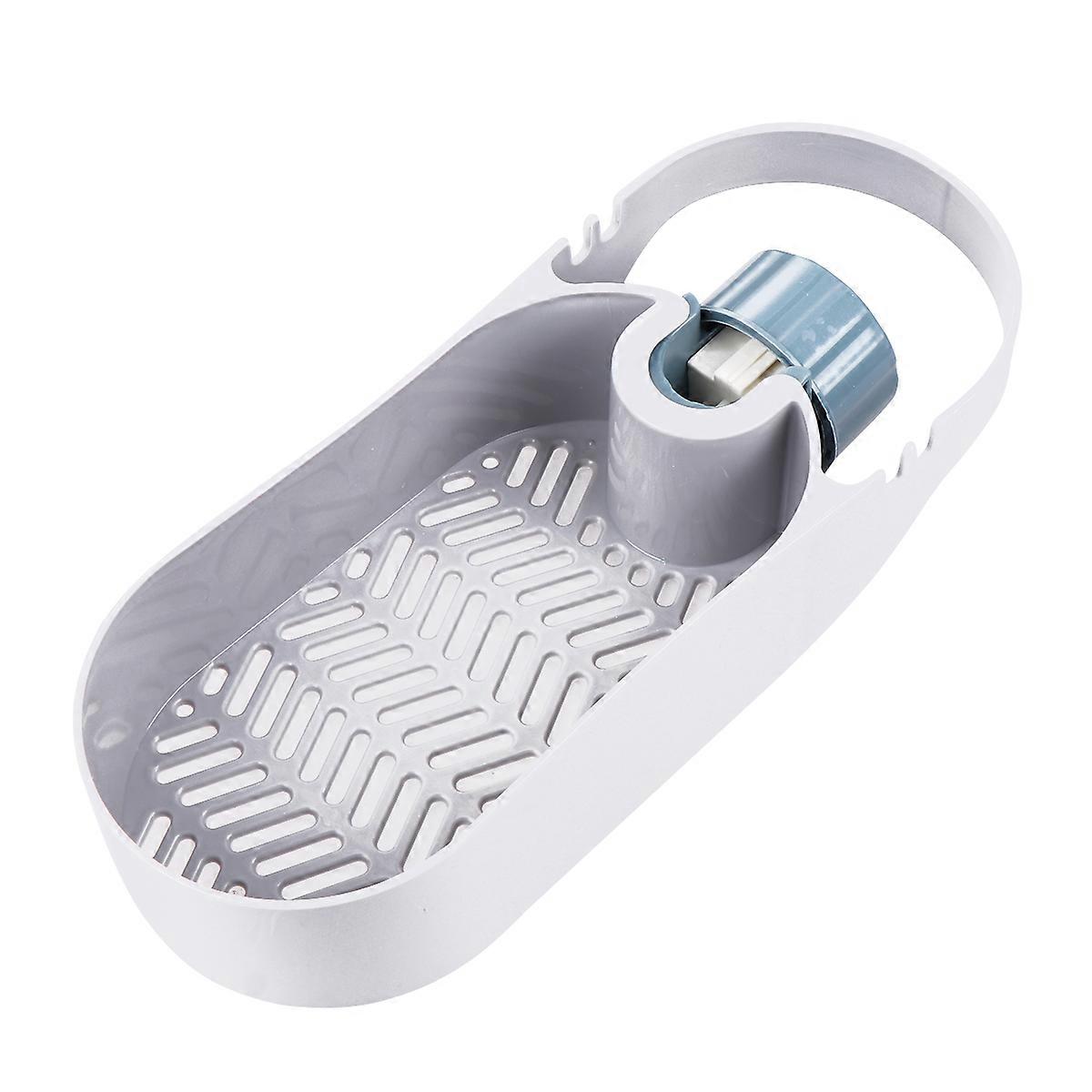 Faucet Drain Rack Plastic Organizer for Storage Use 6Pcs Grey Sink Shelf
