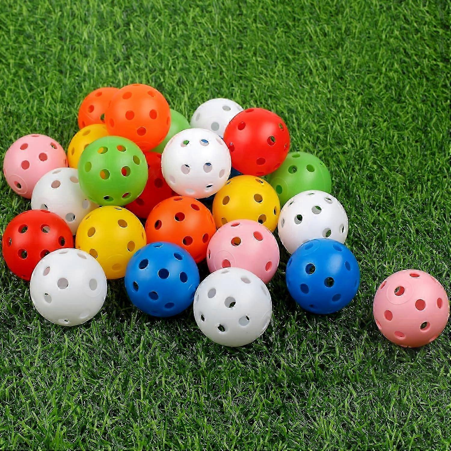 24-Pack Multi-Colored 42mm Golf Training Balls for Backyard and Range Use
