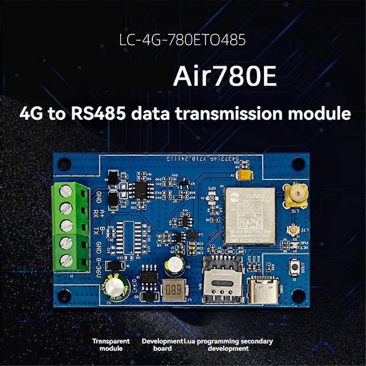 Air780E 4G to RS485 Module Data Transmission DTU Module