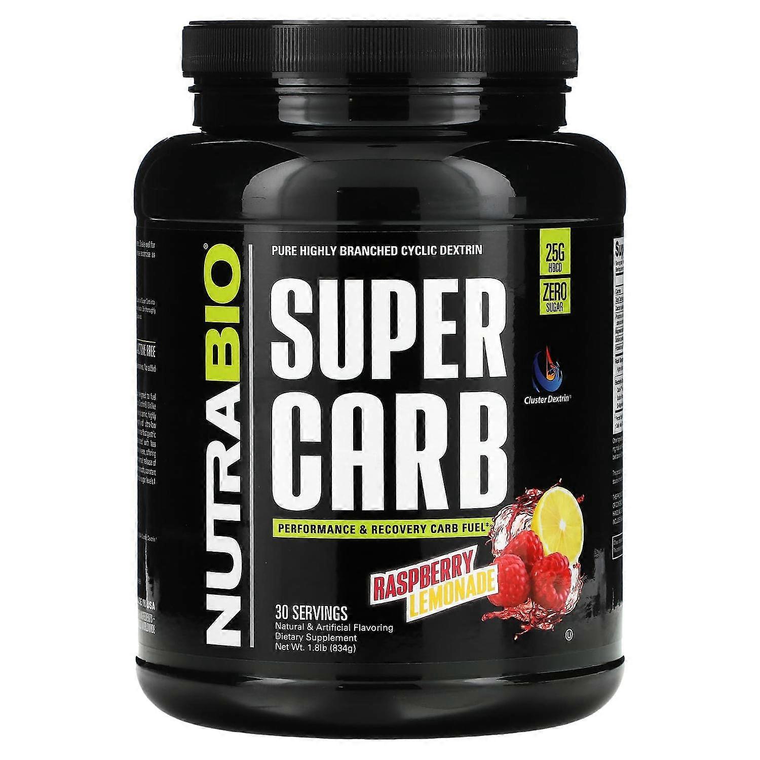 Nutrabio Labs, Super Carb, Raspberry Lemonade, 1.8 lb (834 g)