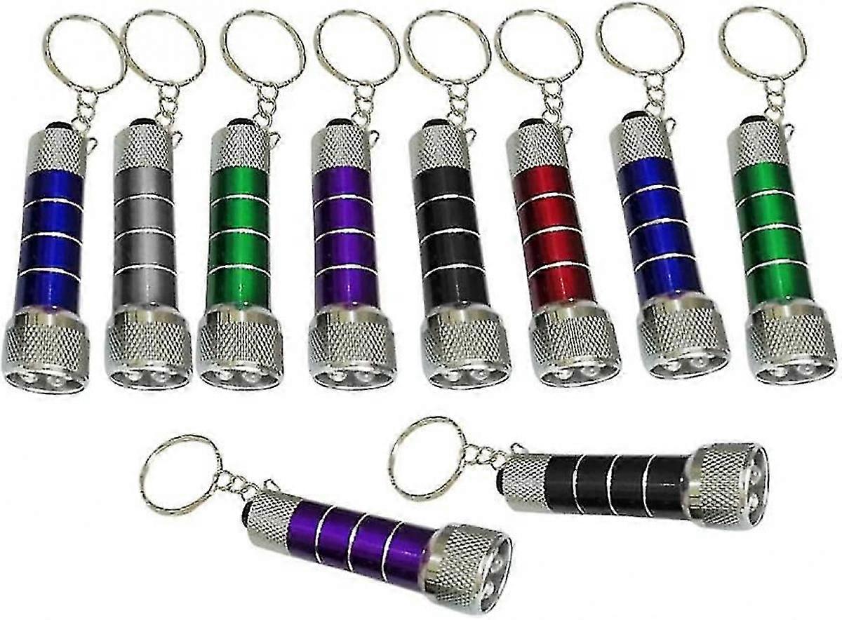 10pcs Mini Flashlight Creative 5 Led Powerful Flashlight Keychain Torch Keychain Gift