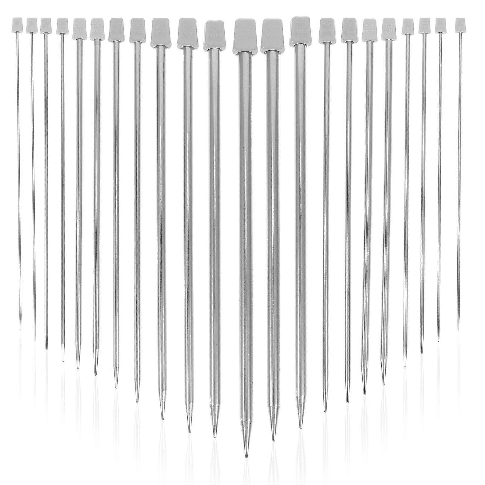 Silver Knitting Needles Stainless Steel for Sewing 88Pcs Kit