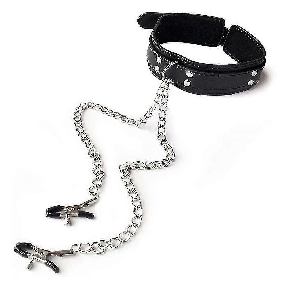 الحلمة المشابك الكبار الحلمة الأصفاد الرقبة الأصفاد الجلود الحلمة المشابك طوق مشبك سلسلة معدنية