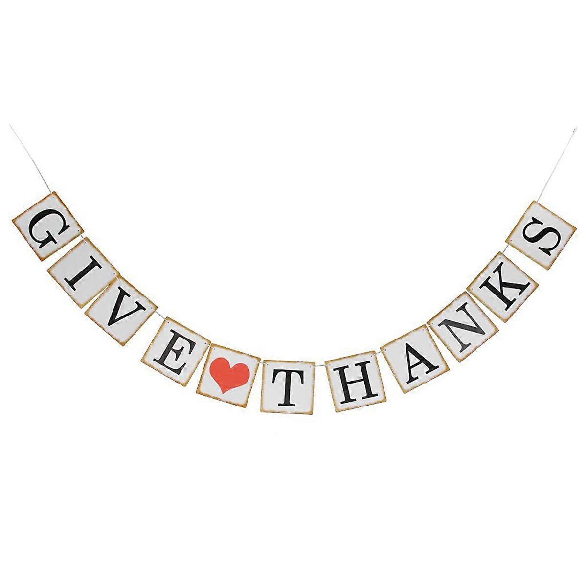 Garland Paper Bunting for Decoration 2Pcs Thanksgiving Banner