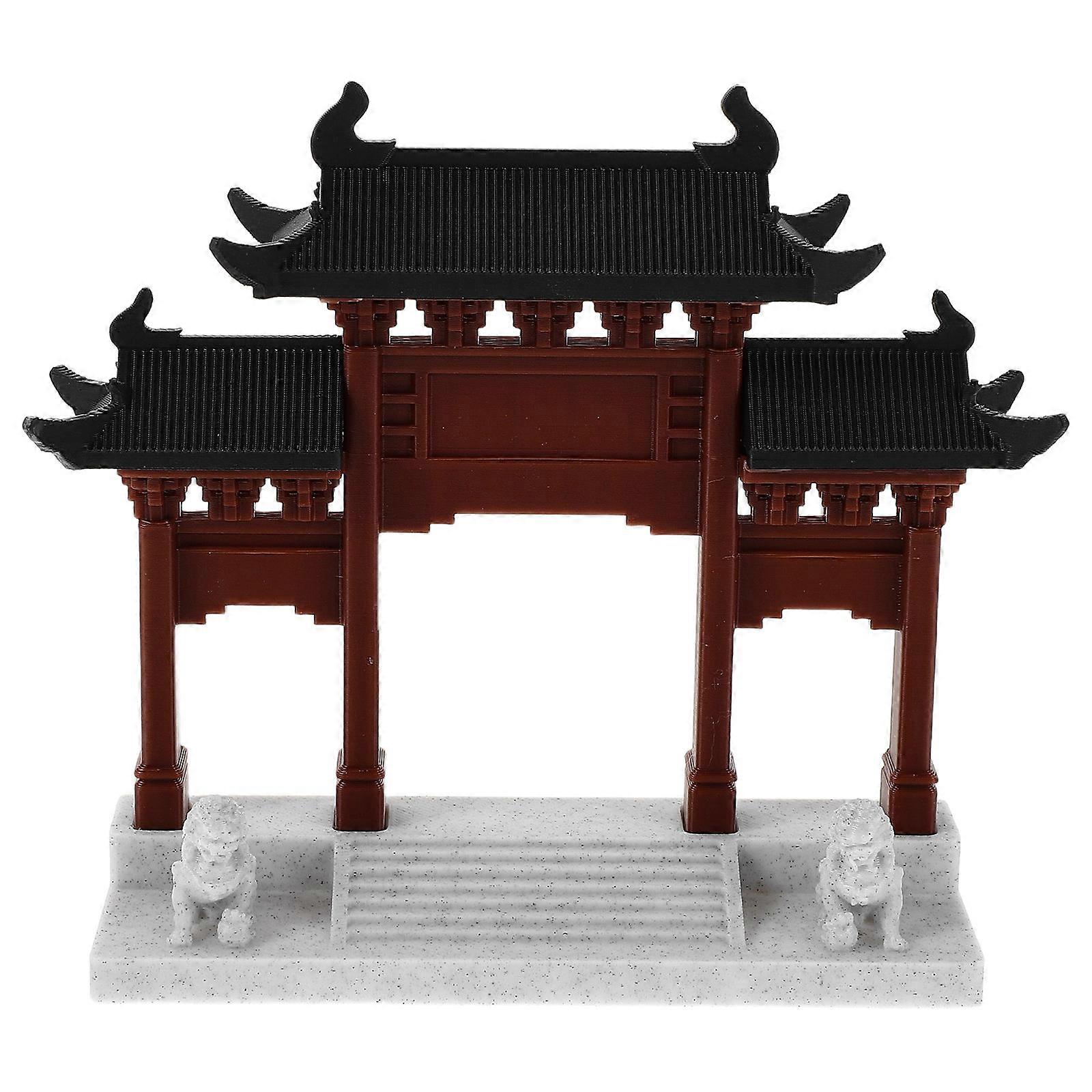 Miniature Chinese Pavilion Model for Decor with Design