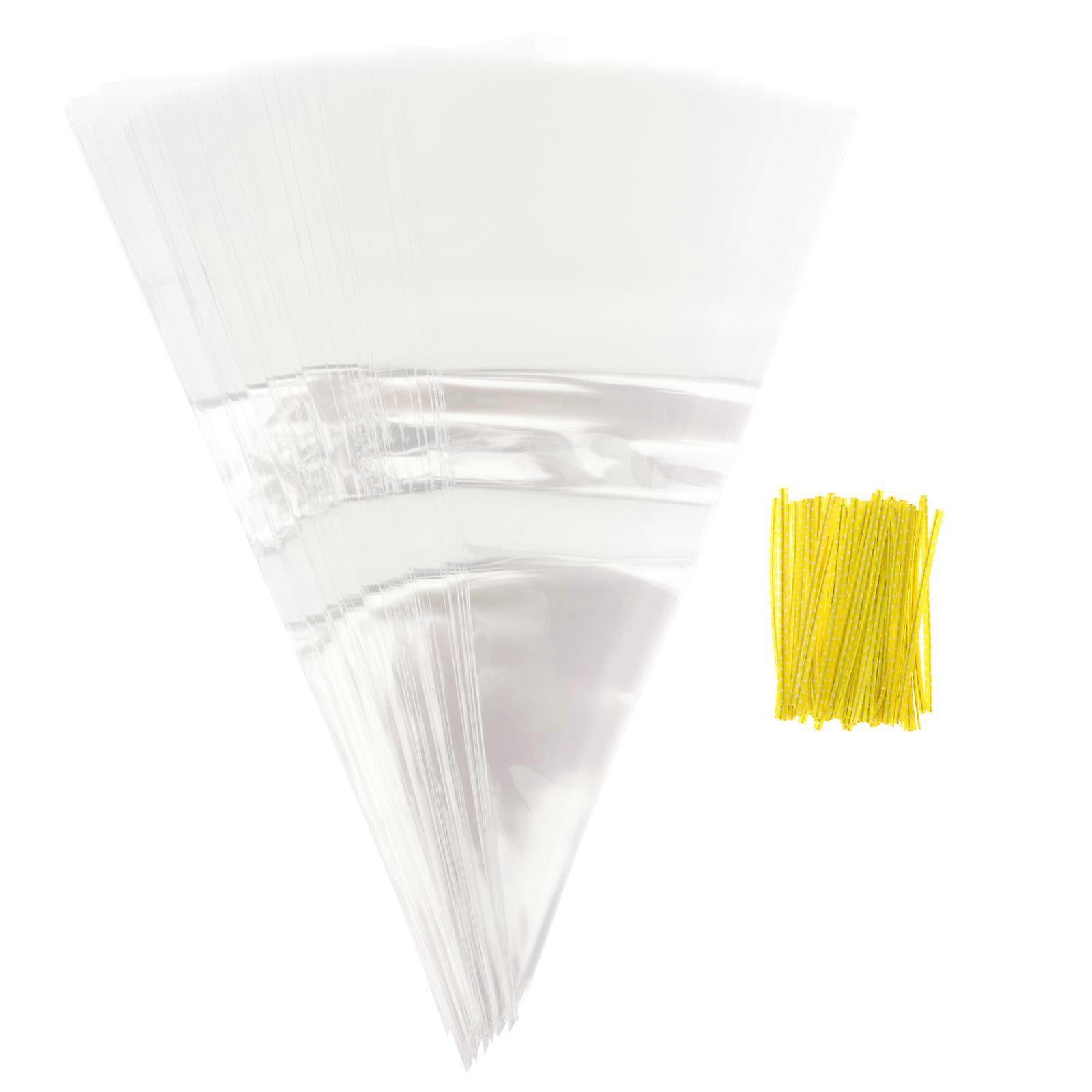 Transparent Popcorn Bags Cone Bags for Storage Use 1Set Clear Multi-Function