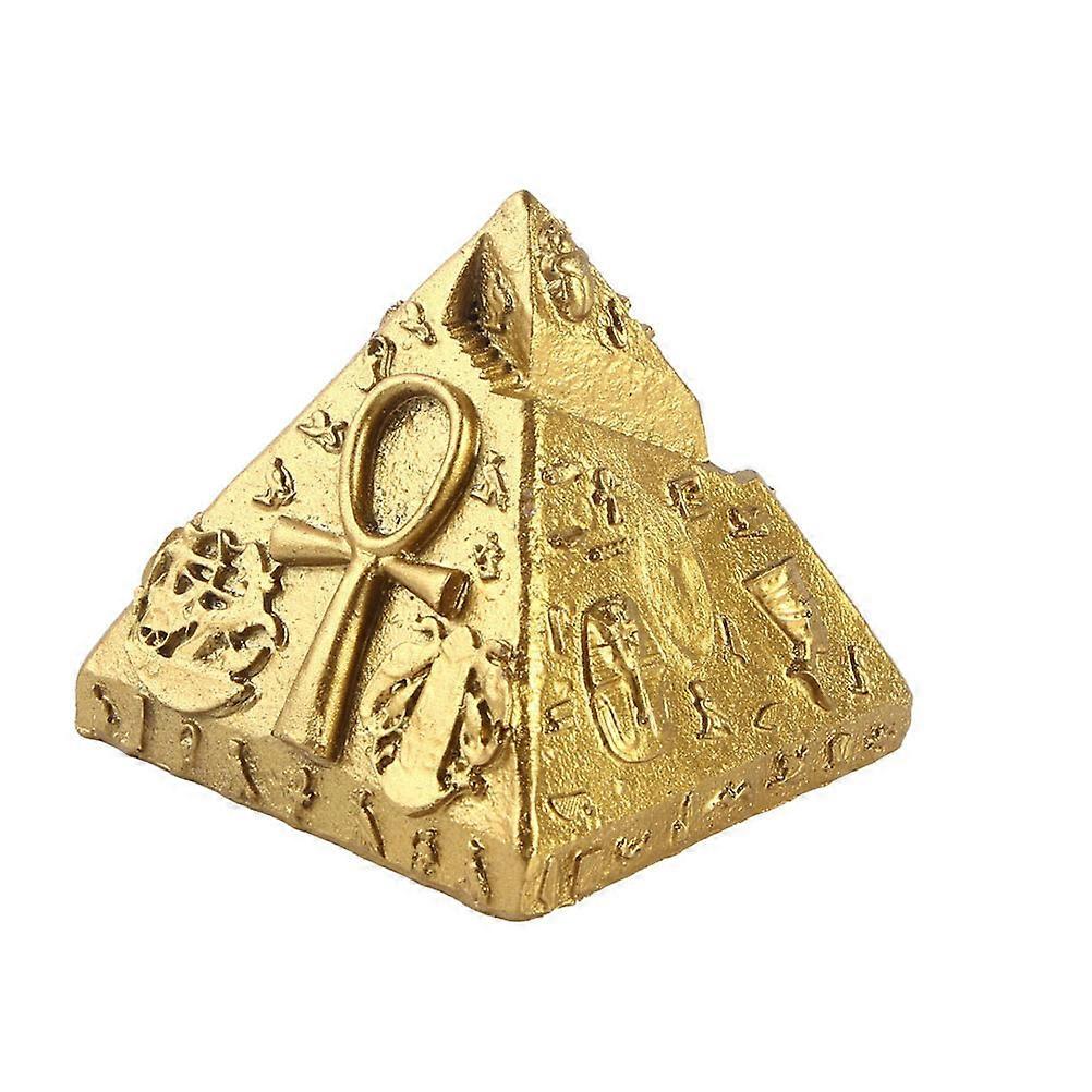 Resin Decorative Pyramid for Sand Table Decor with 4Pcs Golden Set