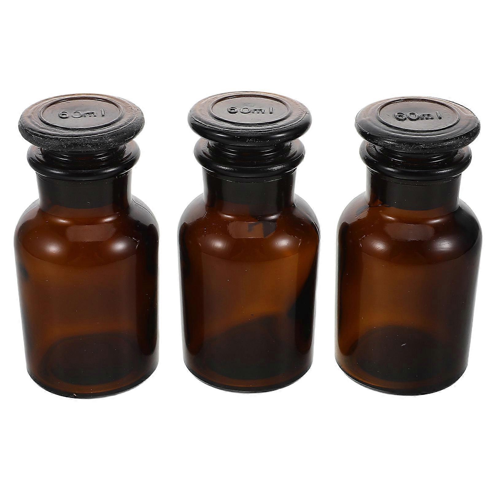 Flacons de réactifs en verre à large ouverture pour usage chimique, 9 pièces