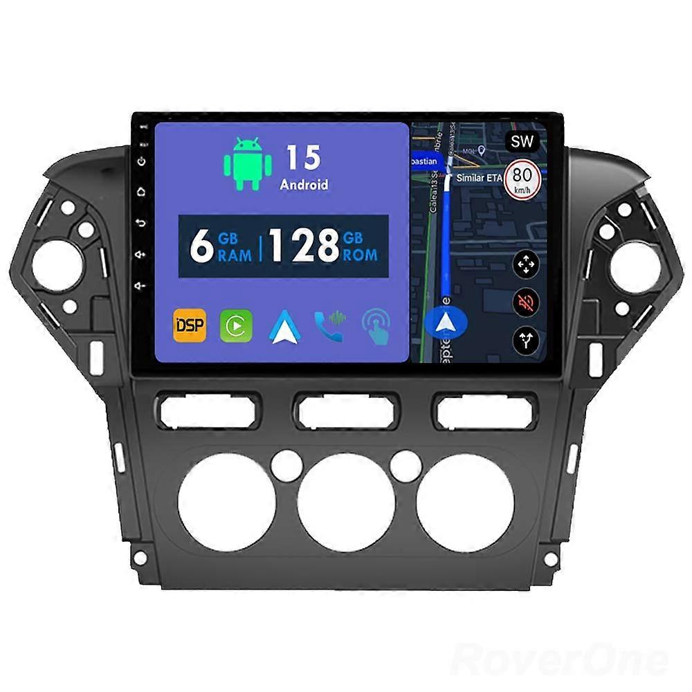Car Radio 6G+128G CarPlay GPS Navigation Head Unit for Ford Mondeo Fusion 4 2006 - 2010 Android Auto Bluetooth Stereo Touch Screen