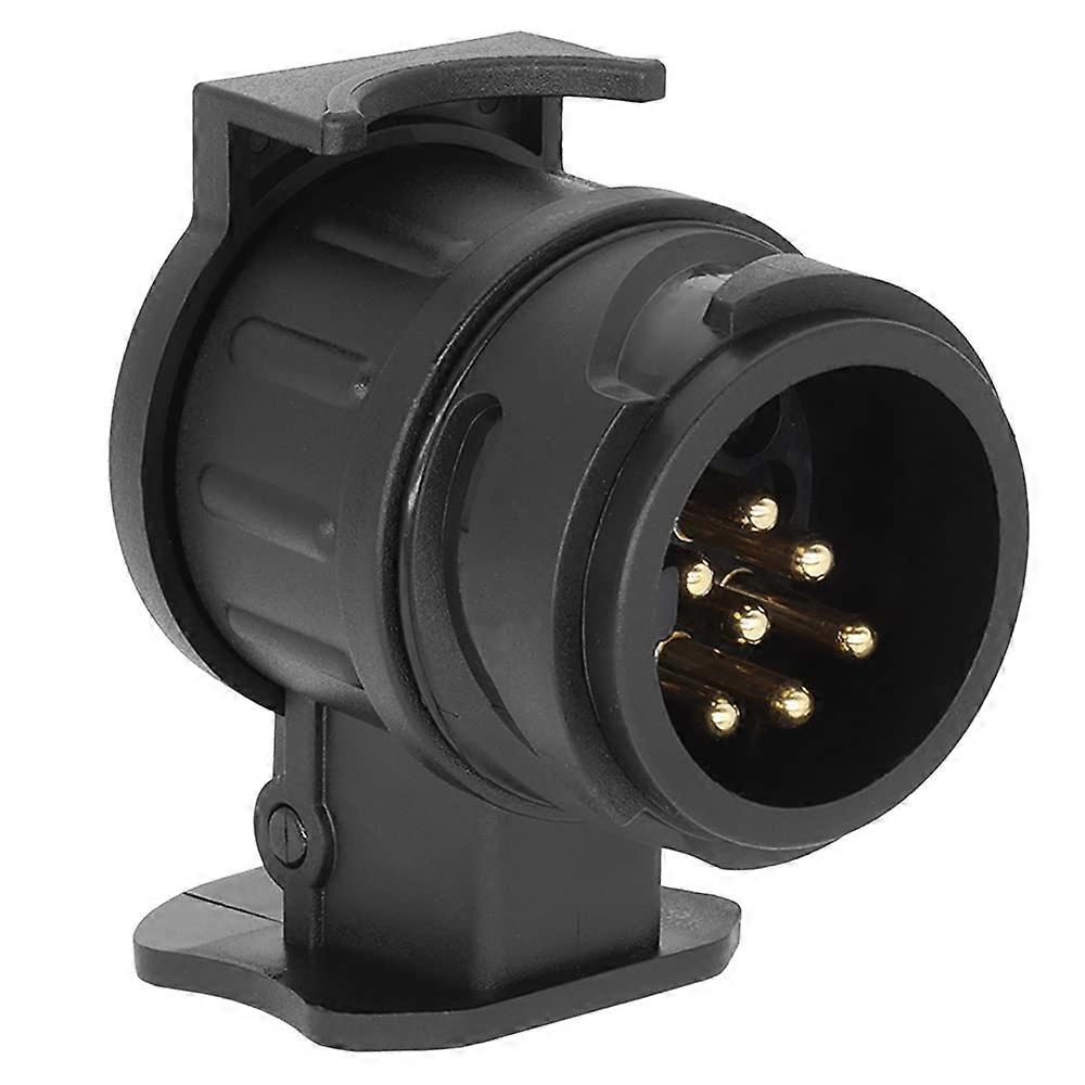 13 To 7 Pin Plug Trailer Adapter Waterproof For Car And Trailer Towbar Socket Caravan Electrical Adapter Black