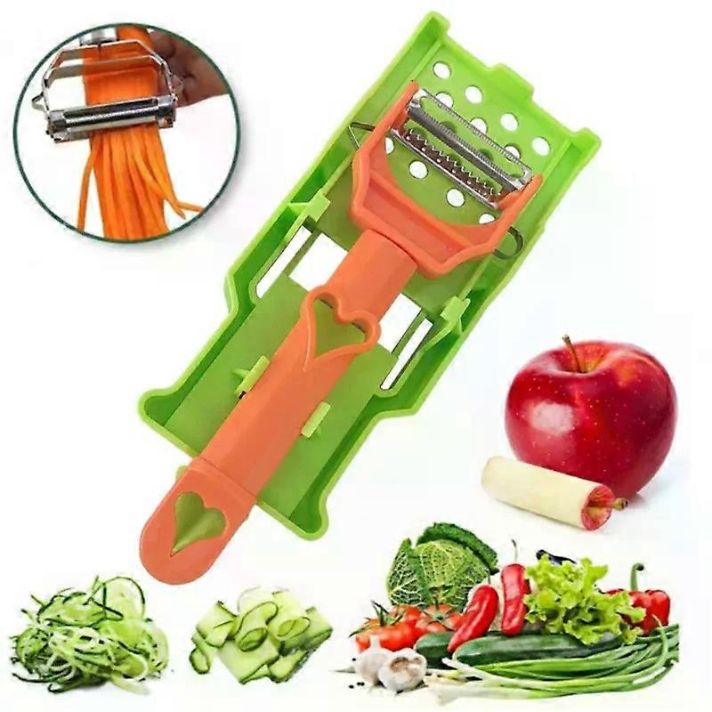 Multi Potato Peeler Portable Stainless Steel Fruit Slicer 2-in-1 Multifunctional Vegetable Chopper Tool For Home Kitchen
