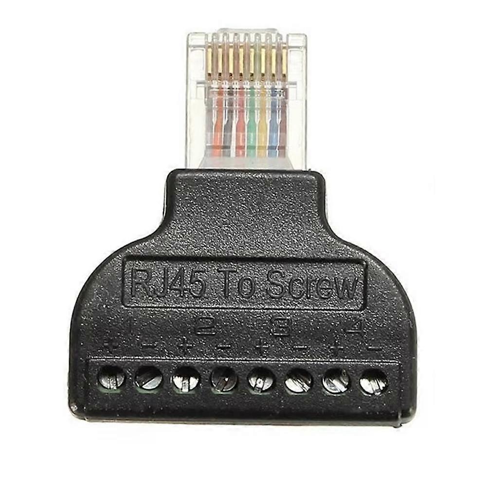 RJ45 naar 8-pins terminaladapterconnector 8P8C netwerkkristallen kopschroefklemmenblok