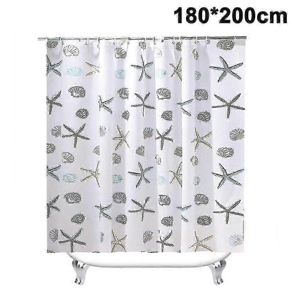Eco-Friendly Waterproof Bathroom Shower Curtain, Style 1