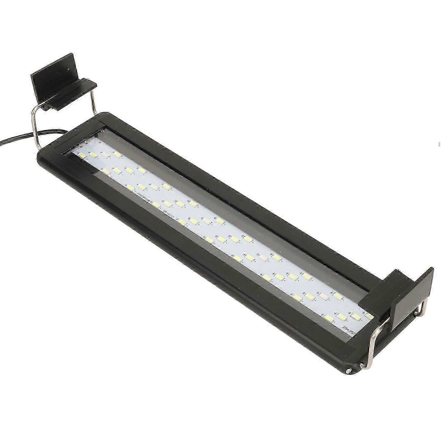 LED Aquarium Light 8W Timer Function 0.4in Thin Retractable Splashing Proof PPC Fish Tank Light for