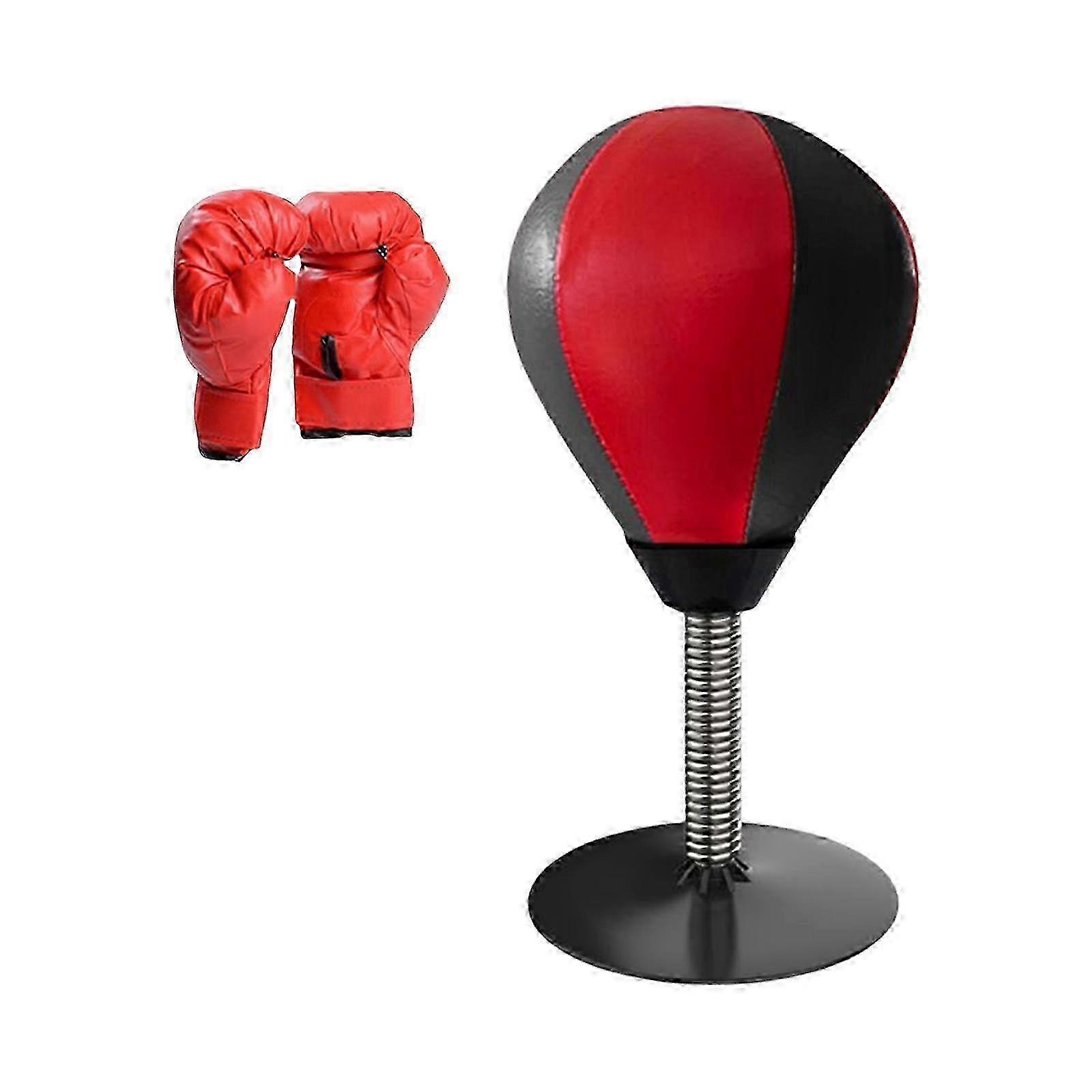 Desktop Punching Bag Boxing Bag Speed Ball Equipment Gear with Suction up Easy to Install Counter for Office Table Punch Ball