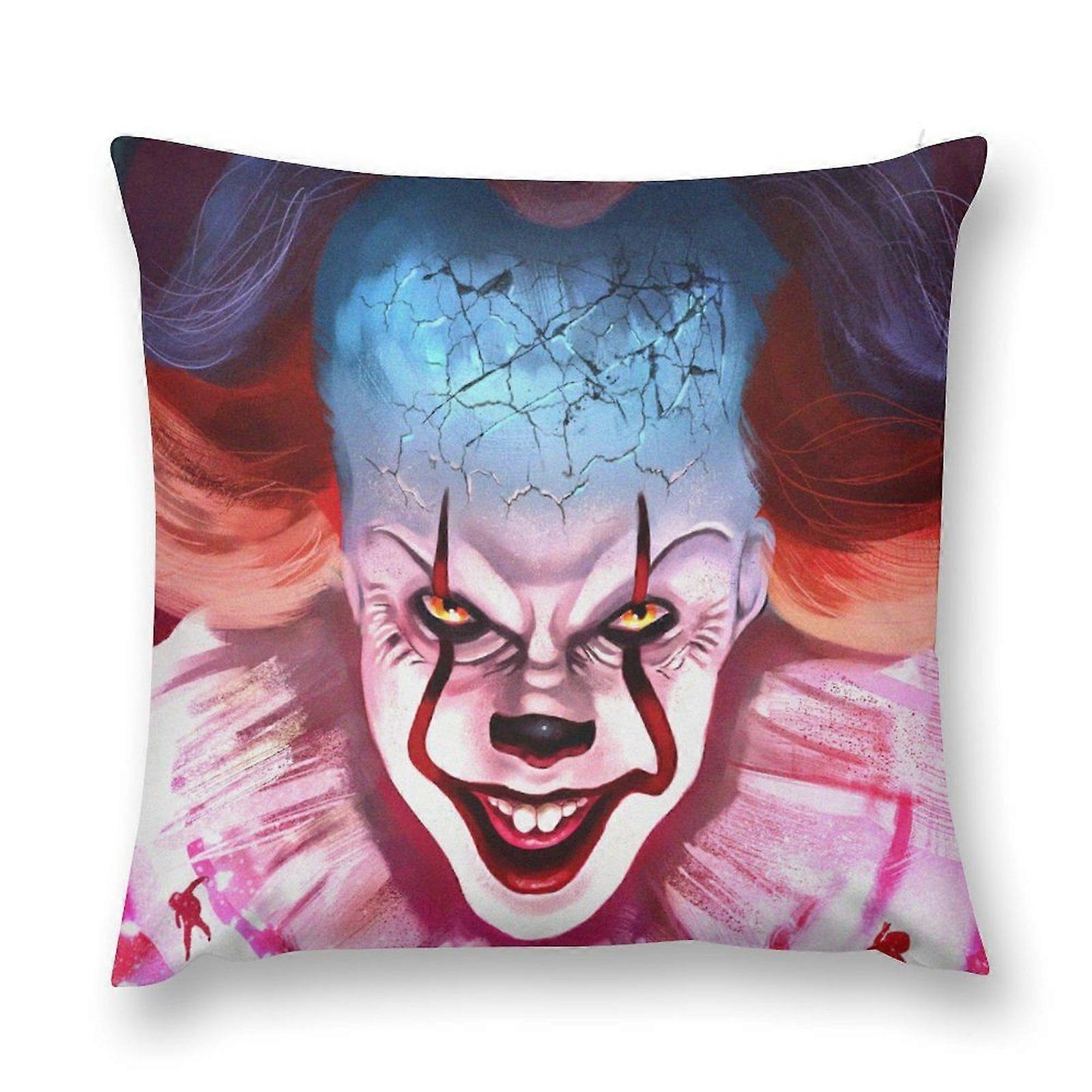 i363 PennyWiseスロー枕カバー正方形装飾枕カバークッションケース寝室用リビングルームソファソファベッド18 "18" JKz363