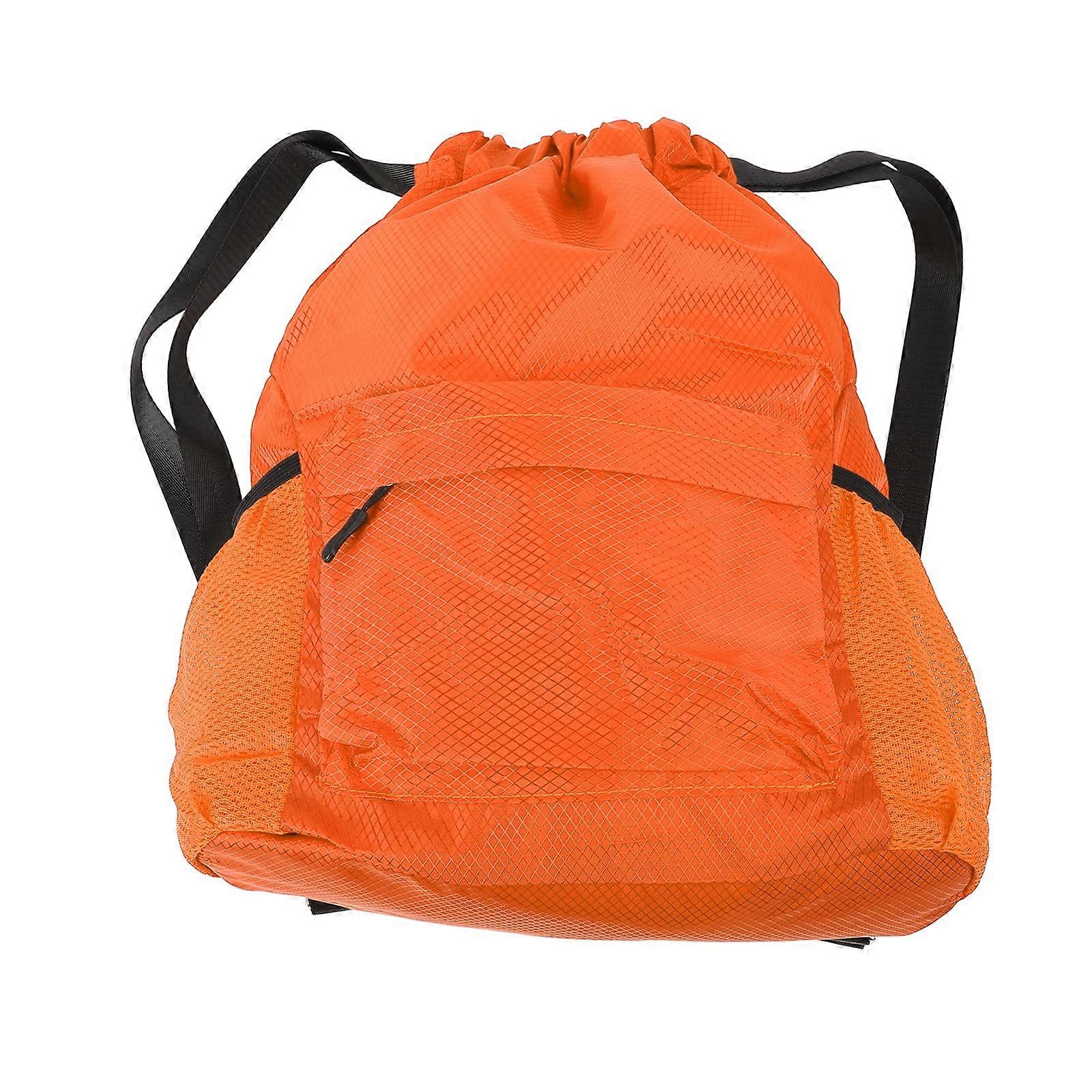 Drawstring Backpack Large Capacity Dry Wet Separation Individual Shoe Storage Water Resistant Lightweight Drawstring Gym Bag for Swimming Sports Oran