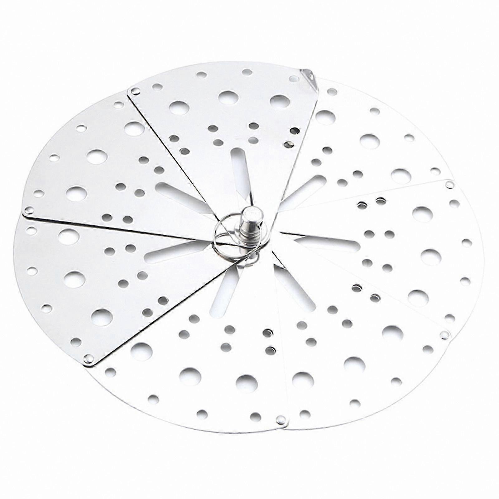 Foldable Mesh Pot Cover with Pull Ring Heat Resistant Spill Proof Kitchen Lid for Frying Pan