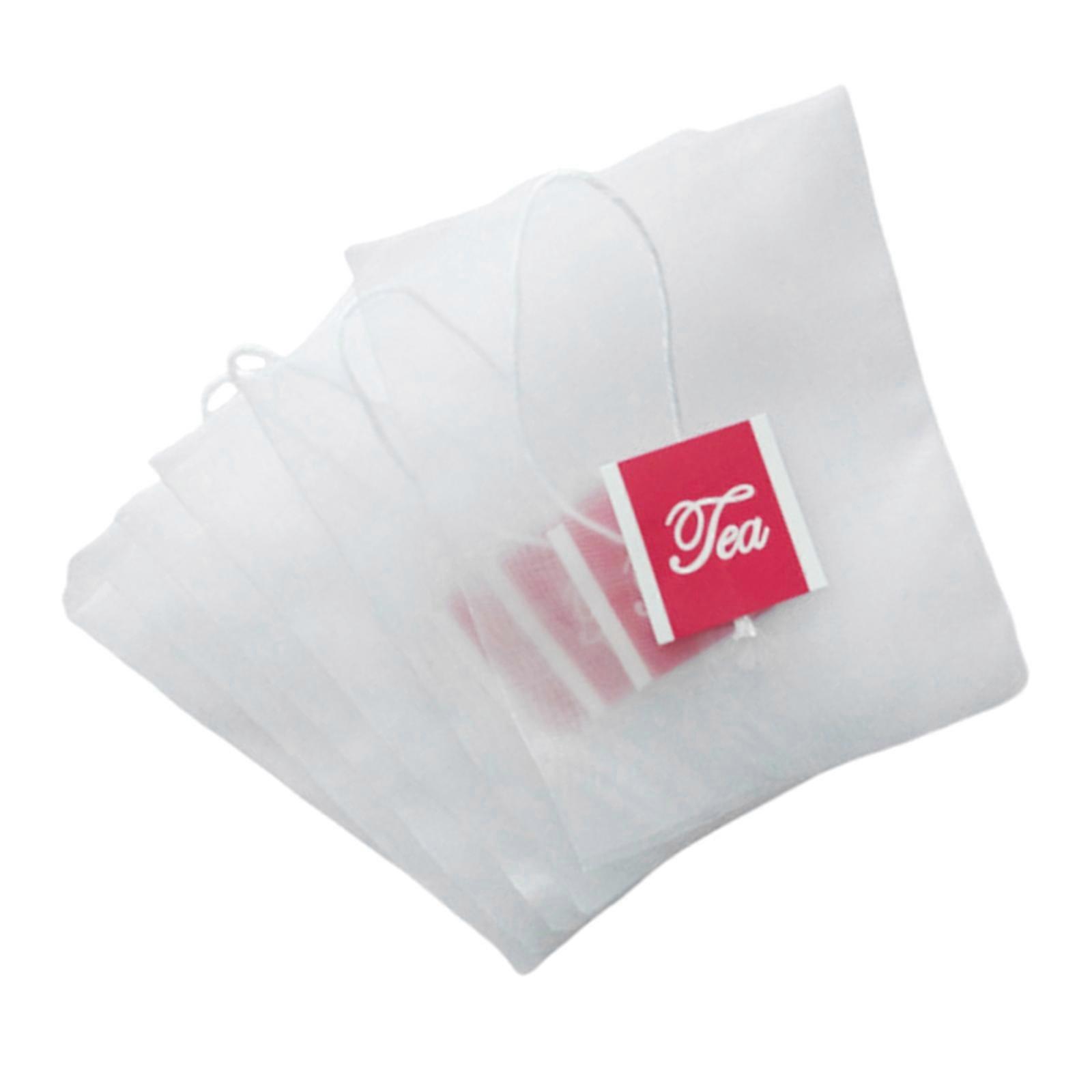 Teasr Resistant Nylon Teas Pouches With Seal Labels Teas Infuser Bags For Precise Flower Teas Brewing And Storage  74 by 74