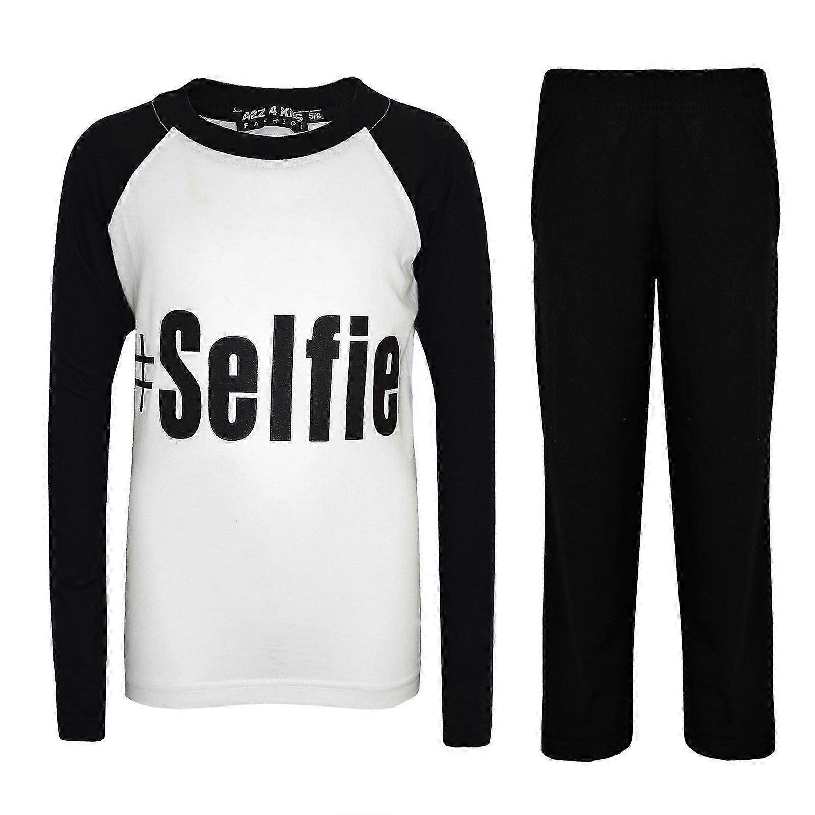 Unisex-#SELFIE tryckt pyjamasset för barn