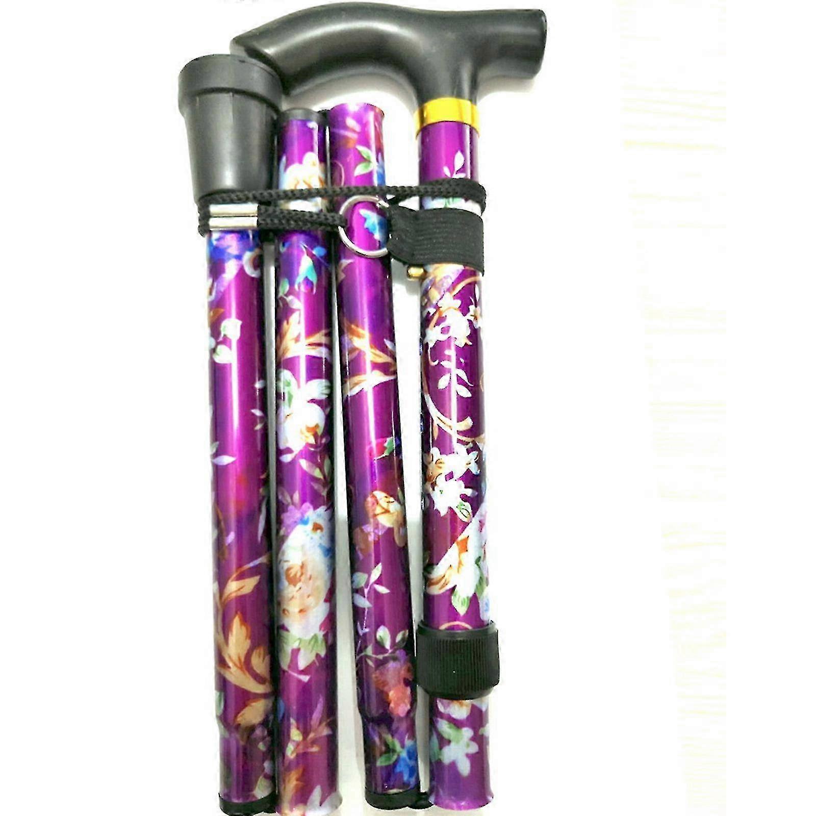 Lightweight Adjustable Walking Stick - Comfortable Handle Foldable Design
