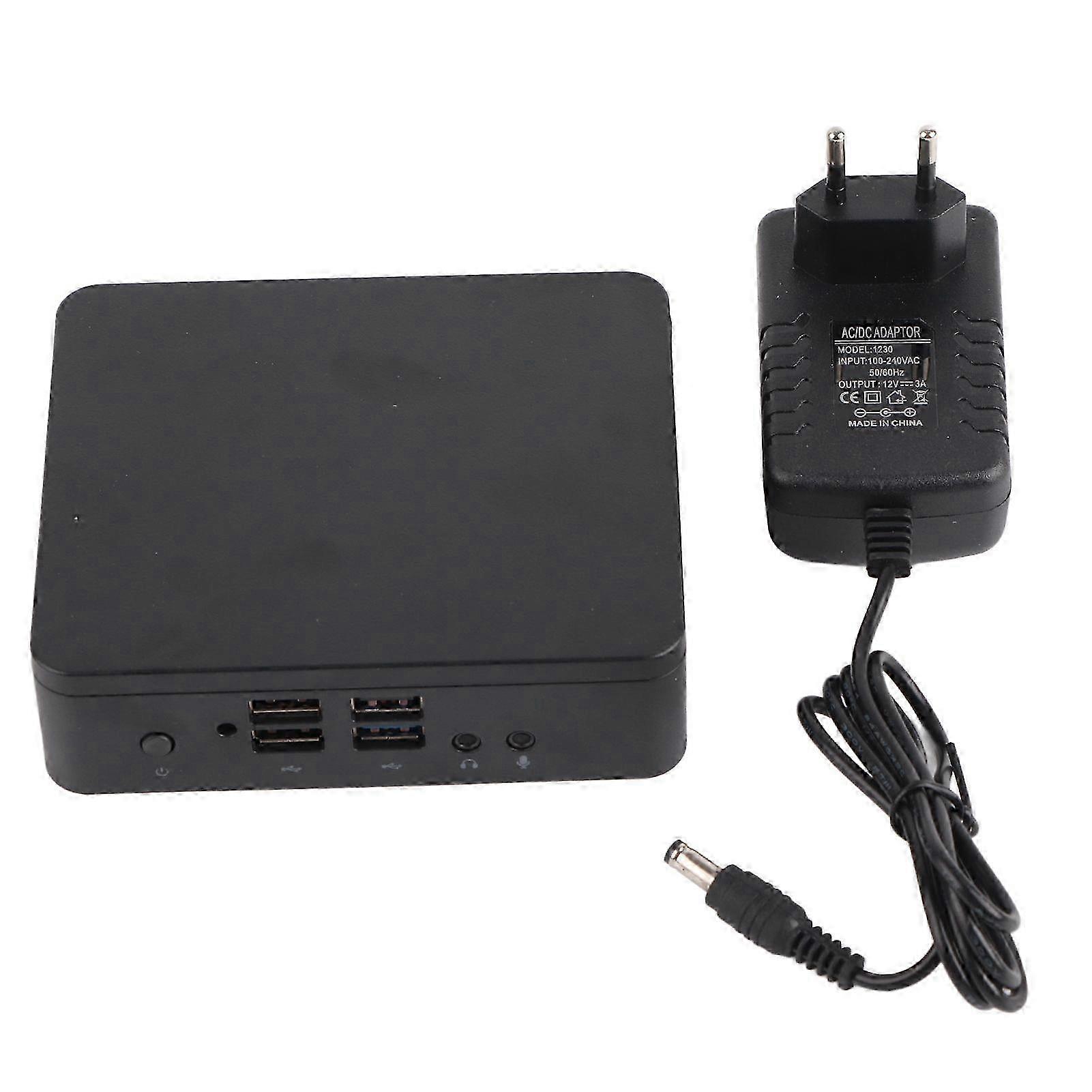 Fanless Mini PC 4GB RAM 64GB SSD 4K Output HD VGA Output Gigabit USB3.0 Mini Computer for Win10 Display Office