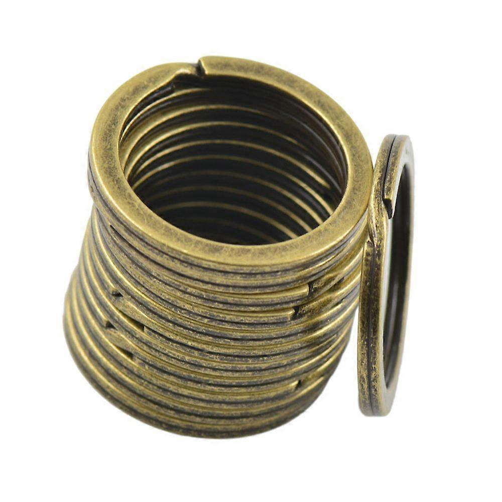 Slotted Antique Bronze Key Rings