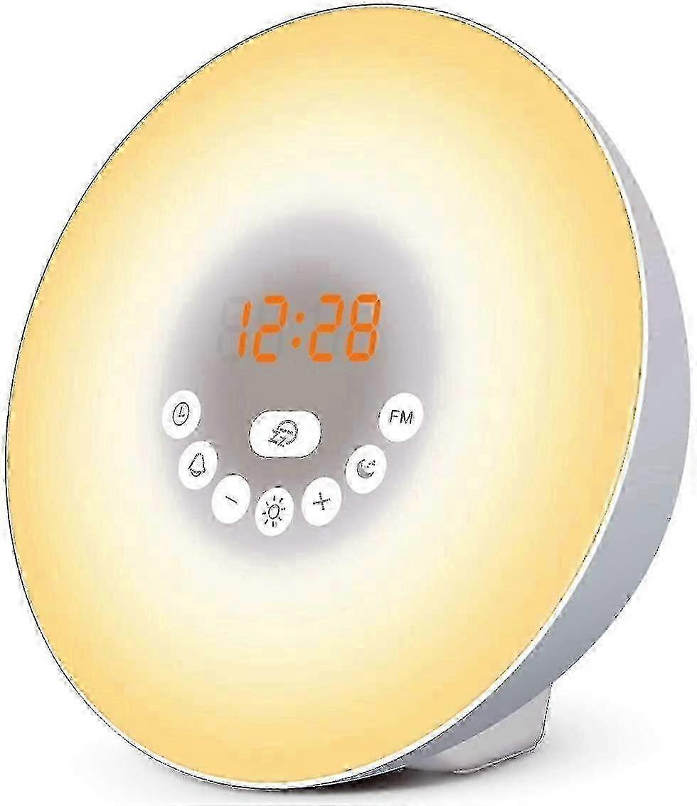 dawn simulator for a gentle awakening - turn off dark night mode display - experience more zen mornings - light therapy alarm clock (c