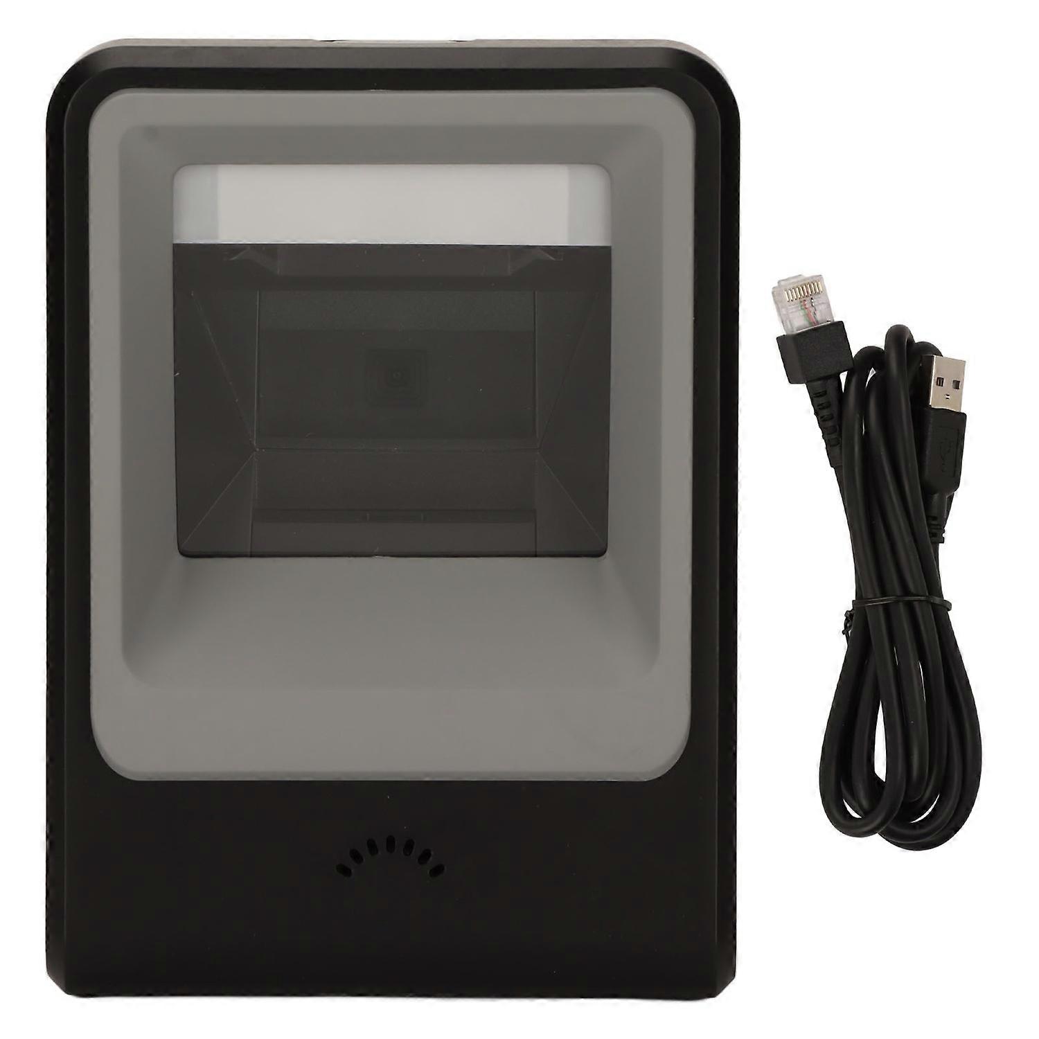 QR Code Scanner High Sensitivity 1D 2D Code Scanner Desktop Wired Barcode Scanner for Supermarkets S