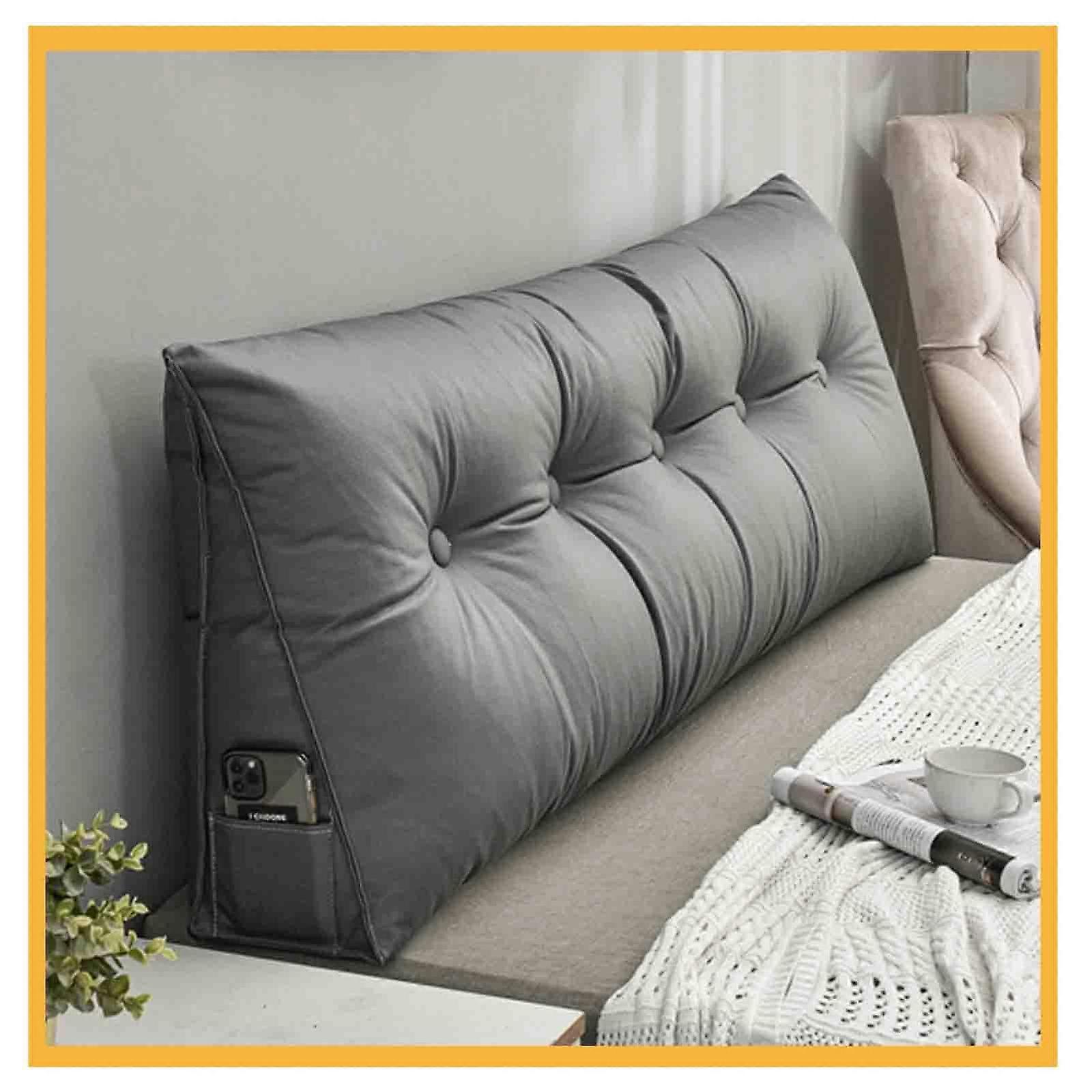 Triangular Back Support Pillow For Sofa Bed Removable Lumbar Cushion For Reading Headboard Wedge Pillow (1200x50x20cm)