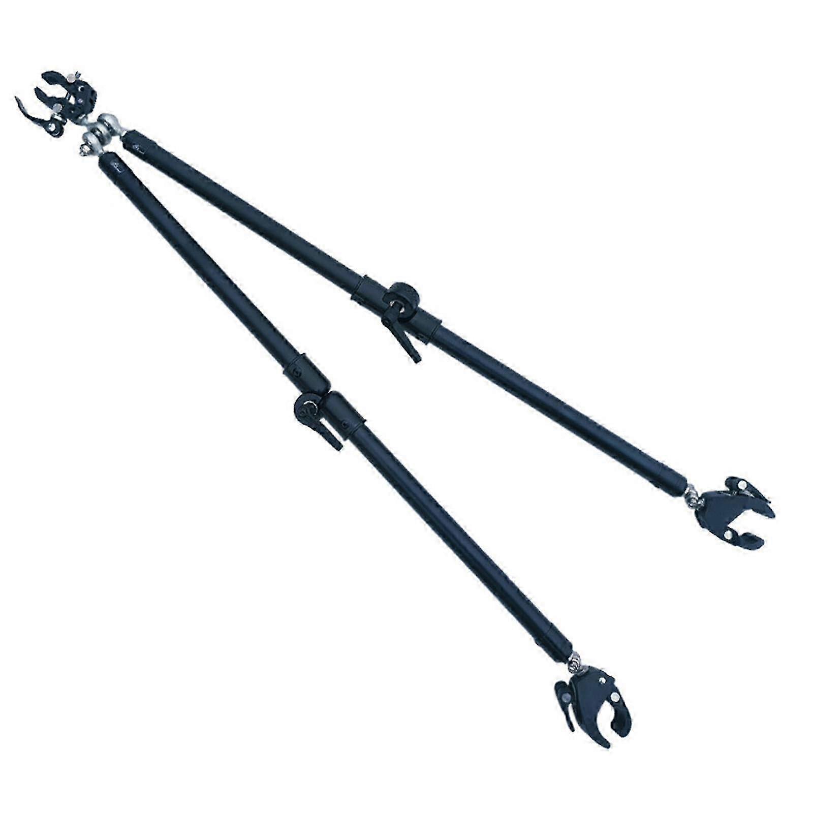 Bicycle Trailer Connector Folding Coupler Aluminium Alloy 63cm Long Plastic Clips