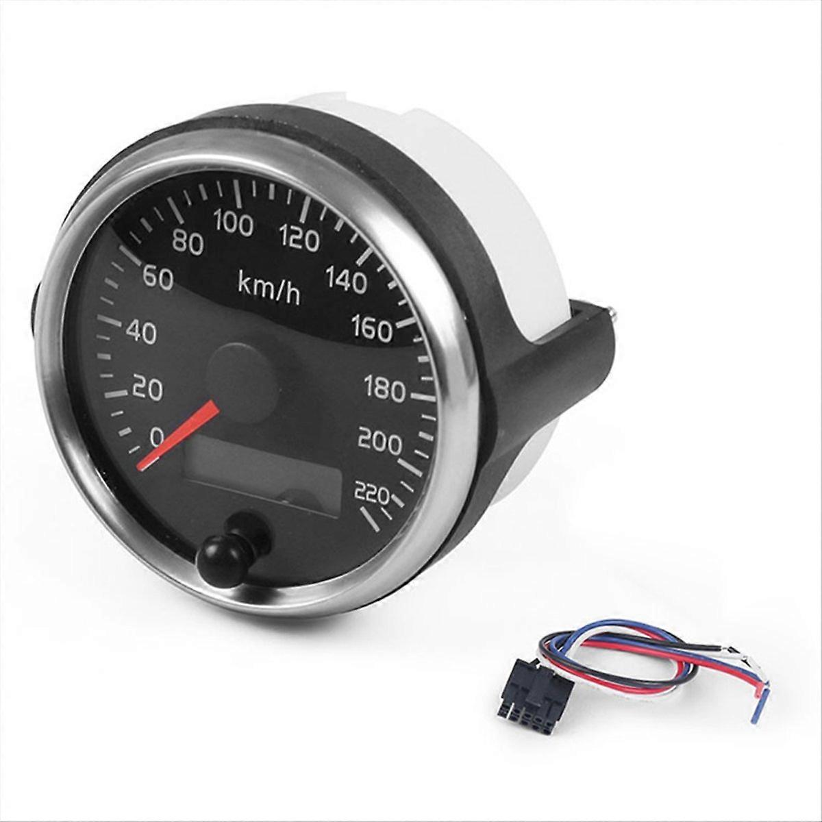 Car Universal 85mm Speedometer Odometer Dual Function LCD Panel Modified Car Speedometer 220km/H