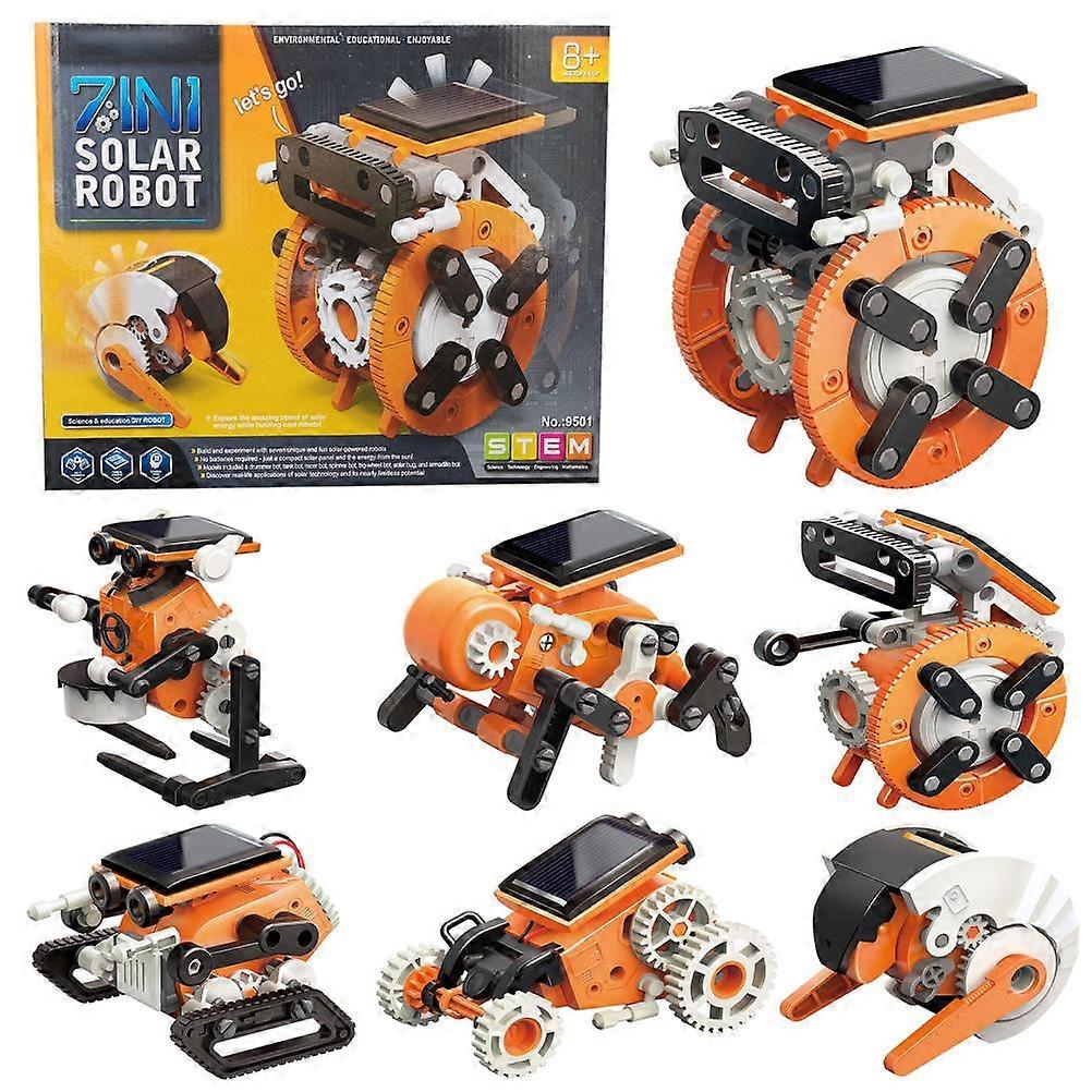 Robot solaire 7 en 1 pour enfants, kit d'expérimentation scientifique, ensemble robotique à assembler soi-même