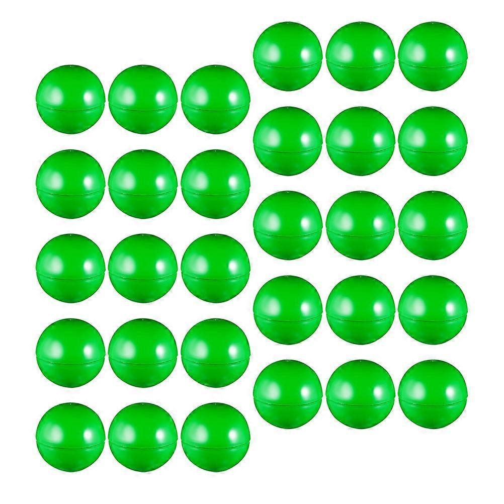 Green Openable Raffle Balls for Party Game 30Pcs Plastic Balls