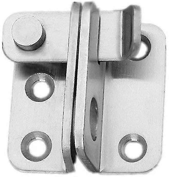 Bolt Door Lock Gate Latch Tiny Padlock Hasp, Stainless Steel Brushed Finish, Open To The Left