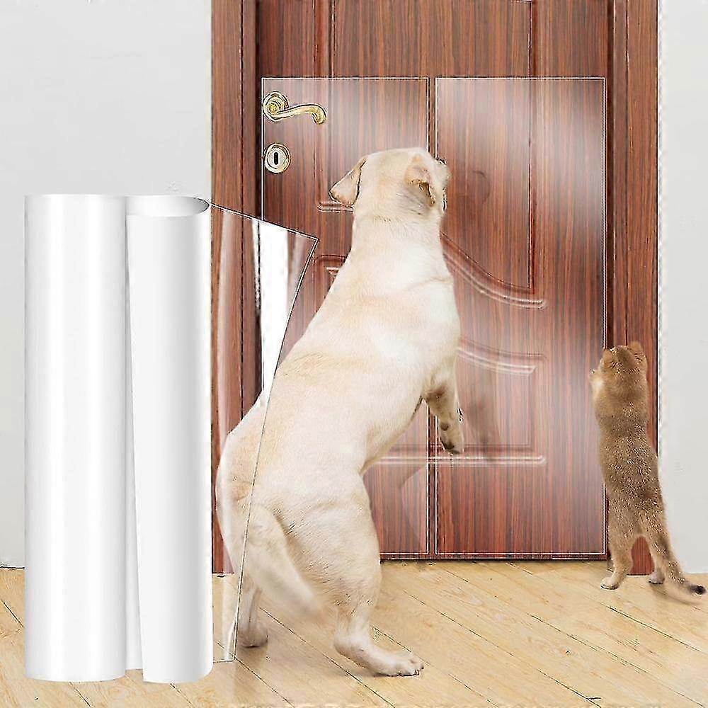 25-26 Door Protector from Dog Scratching Durable Cat Protector Tape Anti Scratch Guard Deterrent Tape for for Furniture Window Wall