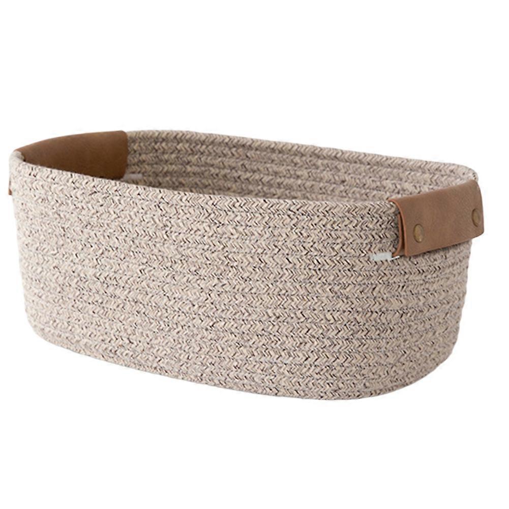 Multi-Functional Storage Basket Household Small Objects Storage Basket Sundries Storage Basket Snacks Desktop Woven A