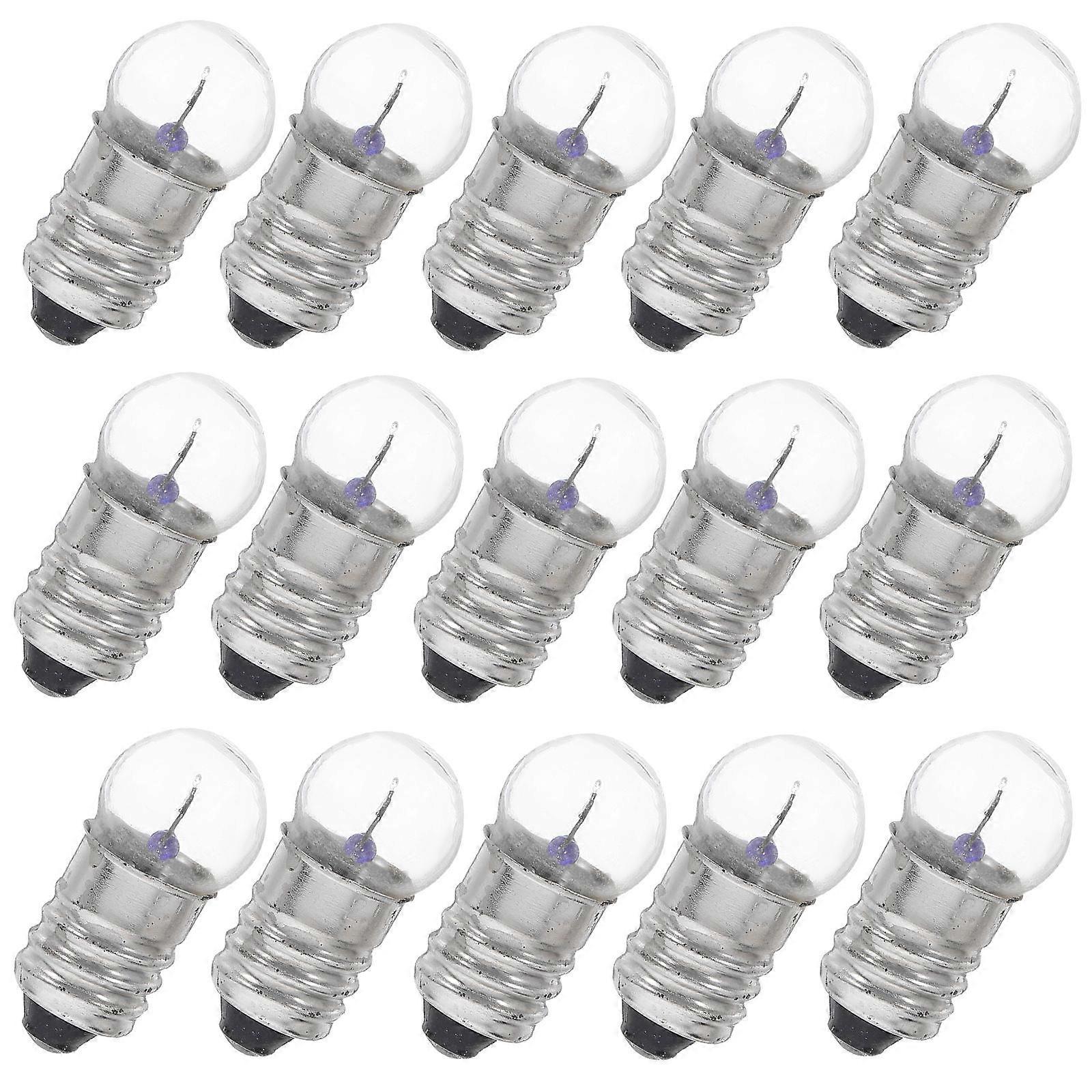 Transparent Handheld Flashlight Bulbs Screw Base for DIY Craft 20Pcs