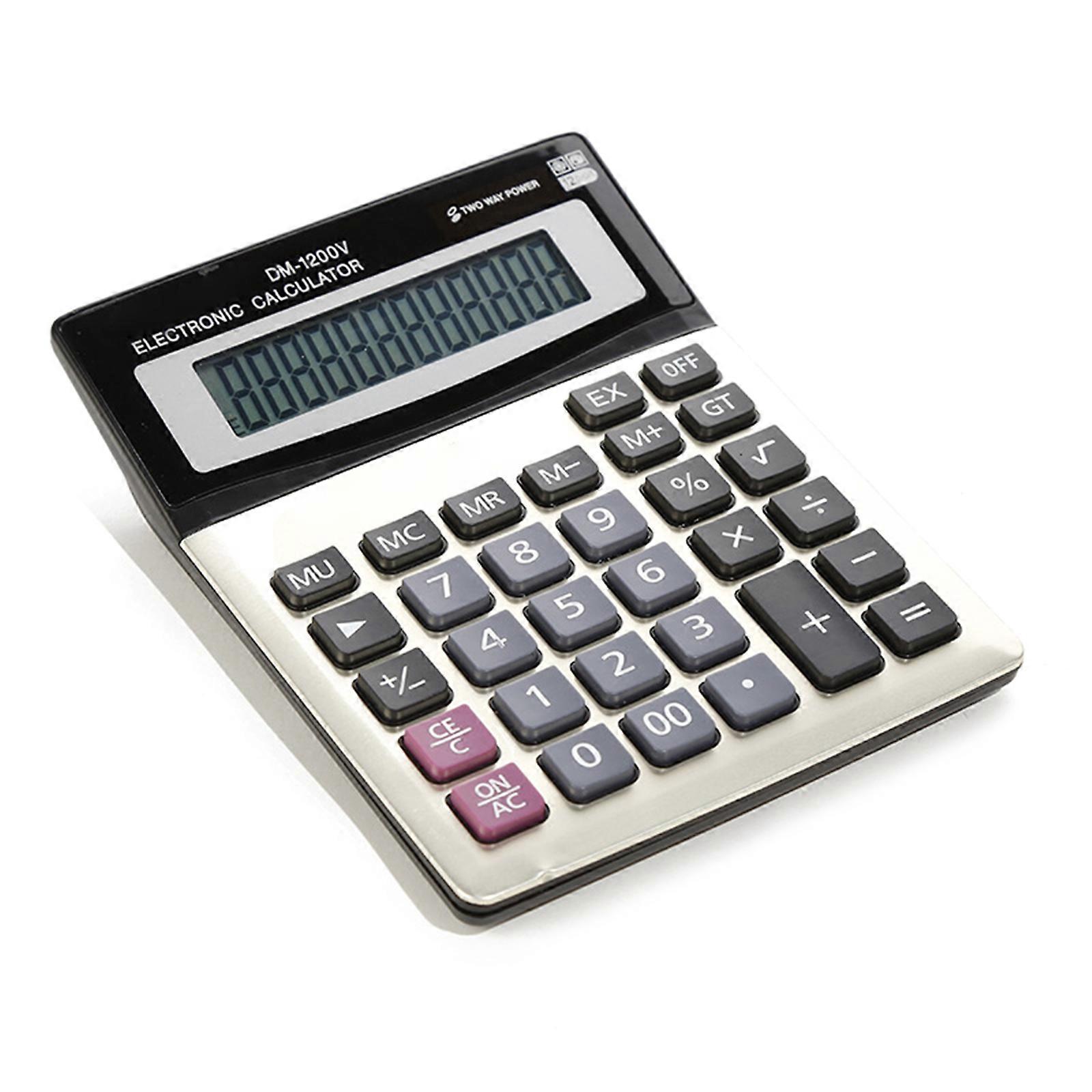 Large Display Calculator 12 Digit Screen Electronic Calculator for Office and Study with Durability Plastic Shell Multicolor