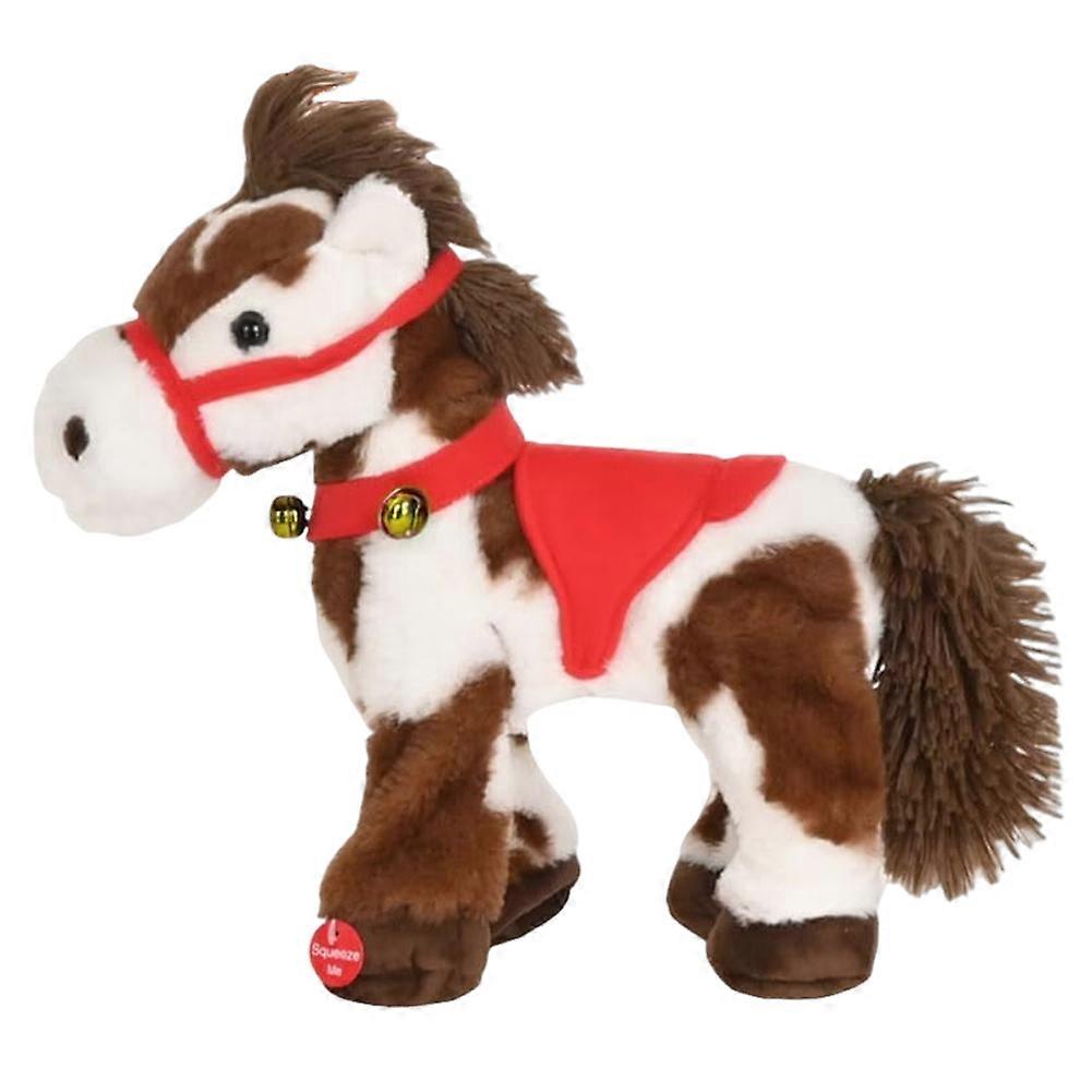 Interactive Plush Ponys with Sound for Kids - Walking, Wagging Tail & Head, Safe for Toddlers, Ideal for Christmas Morning Joys