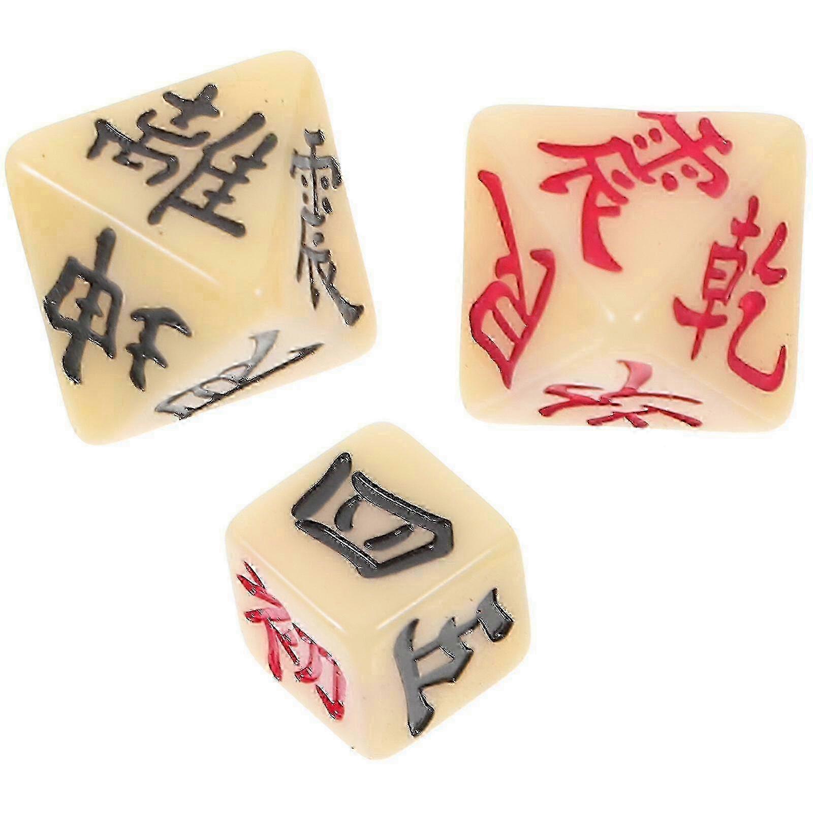 3pcs Divination Dices Yi Jing China Ancient Type Dices Divination Game Dices