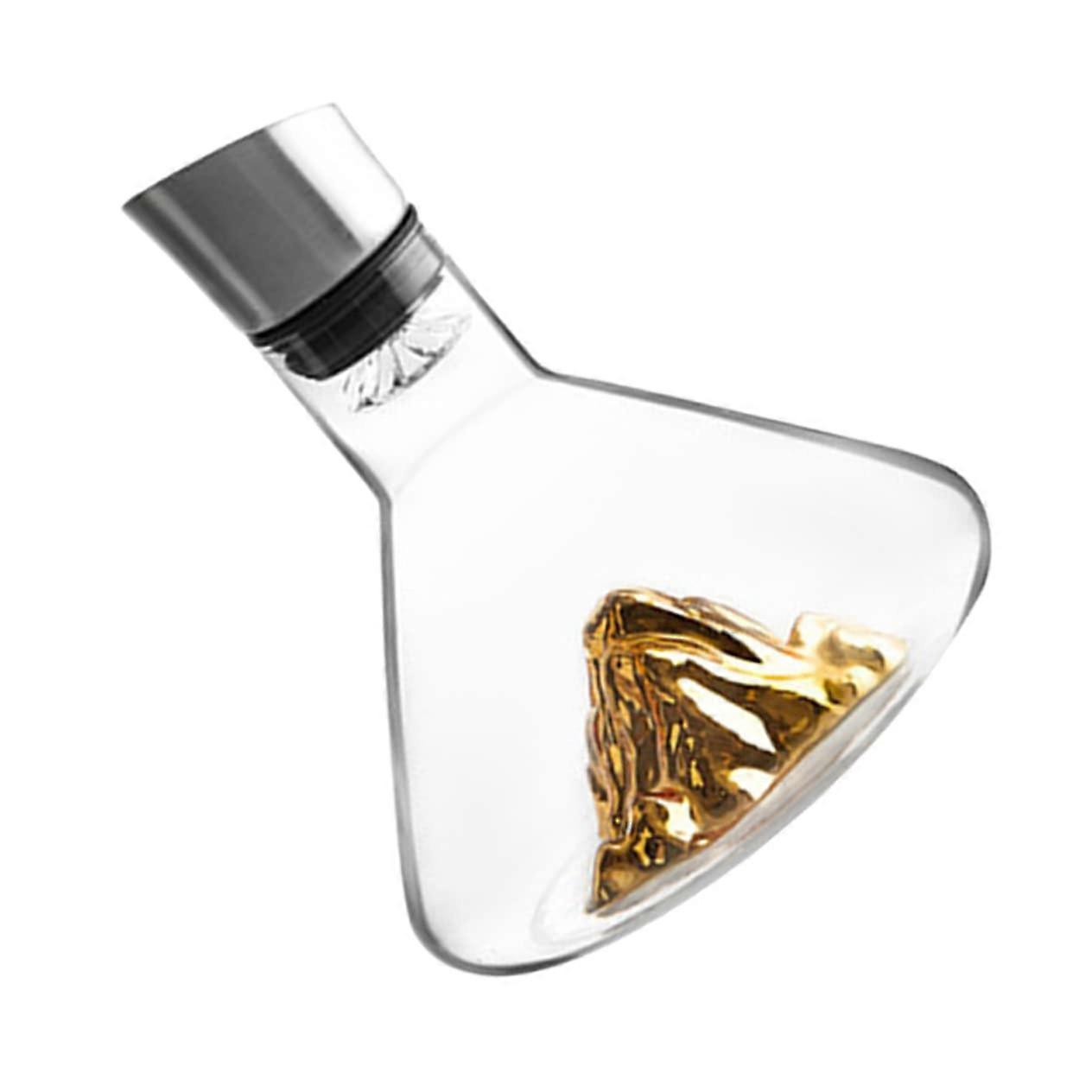 Wine Decanter with Inclined Mouth for Quick Aeration, Enhance Flavor and Elegant Home Serveware