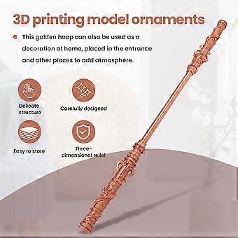 Sun Wukong 3D-utskrift Ruyi Jingu Bang hantverksprydnader utdragbar modell svart Wukong, röd koppar